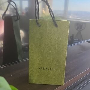 Gucci Olive Embossed Gift Bag